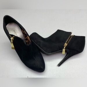Christian Siriano  BLK/GLD Zip Booties, 7 Summer Sale